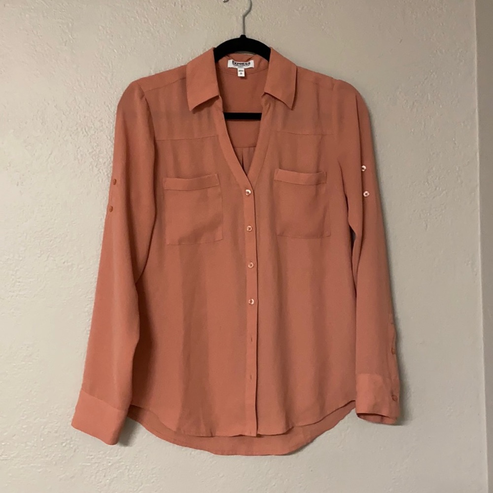Express slim fit portofino button down